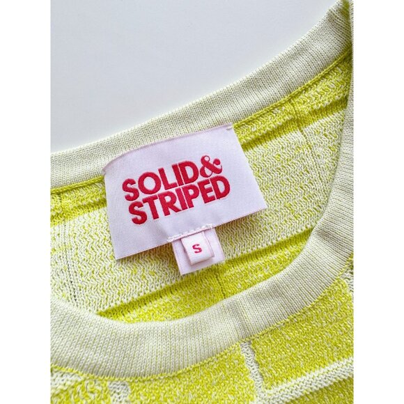 NWOT SOLID & STRIPED Cara Pear Gingham Knit Cropped T-Shirt, Size S - Picture 7 of 9